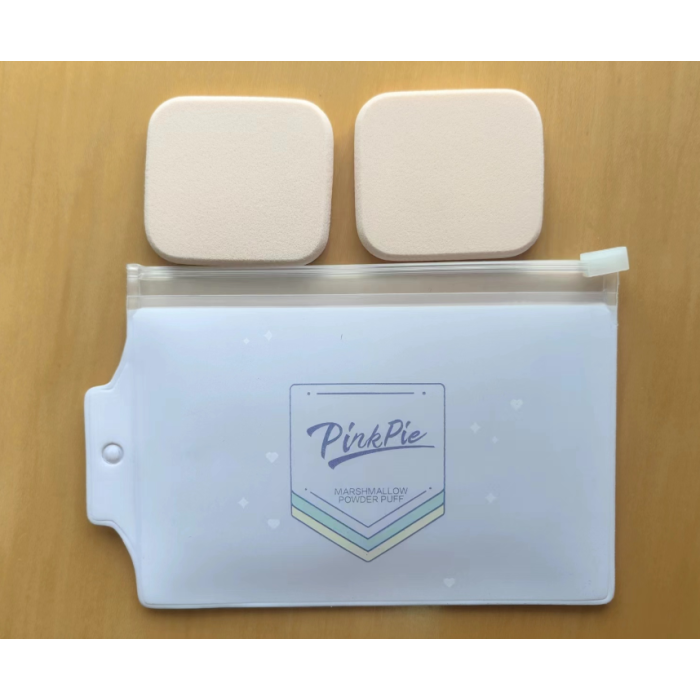 PINK PIE Дружелюбная к коже квадратная пуховка для пудры 2 шт. PINK PIE Дружелюбная к коже квадратная пуховка для пудры 2 шт.