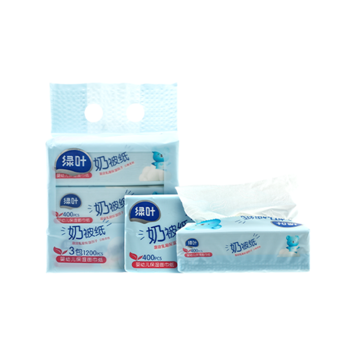 GREENLEAF Увлажняющая бумажная салфетка для новорожденных и детей